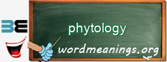 WordMeaning blackboard for phytology
